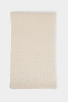 Scarf with rhinestones ivory women