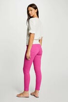 Low-waisted skinny jeans dark pink women