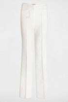 High-waist bootcut trousers white women