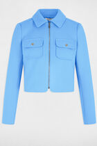 Short zipped jacket blue women