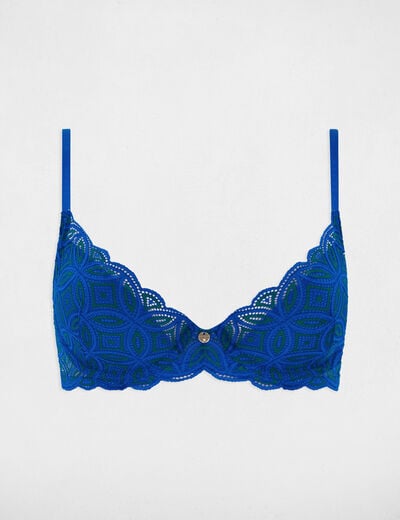 Padded bra blue women