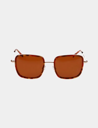 Square sunglasses brown women