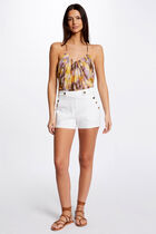 Bustier with straps abstract print multicolored women