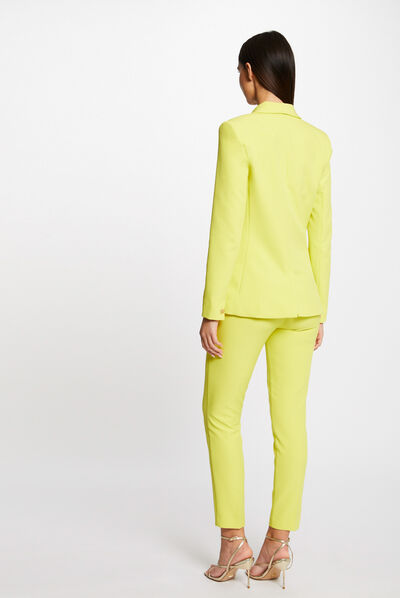 Buttoned waisted jacket yellow ladies'