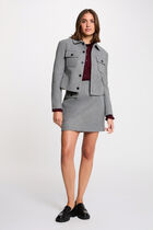 Veste ajust&eacute;e gris moyen femme