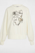 Lightweight knit sweater white women