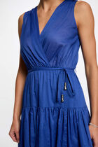 Mini loose dress electric blue women