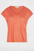 Short-sleeved t-shirt dark orange women