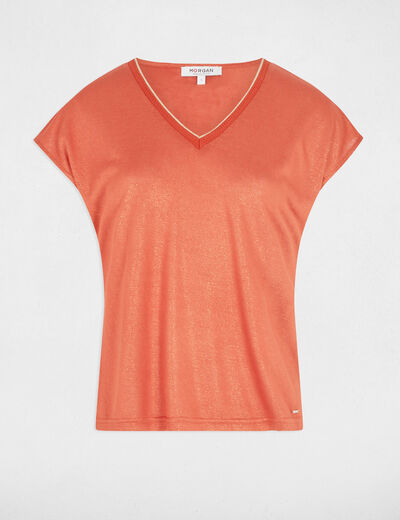 Short-sleeved t-shirt dark orange women