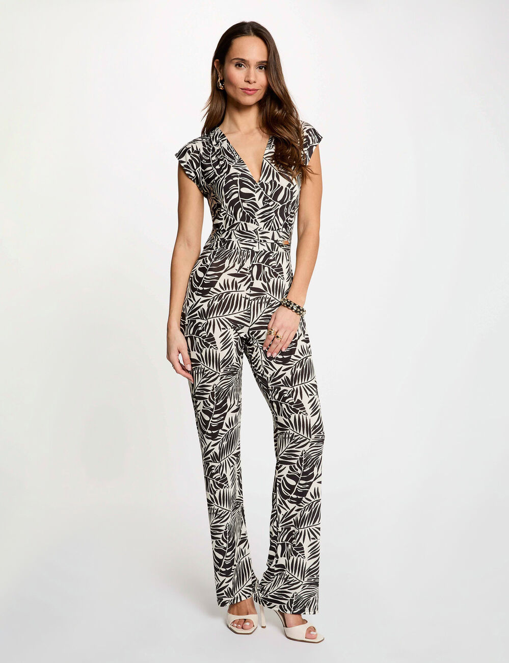 Combinaison ajust&eacute;e d&eacute;collet&eacute; multicolore femme