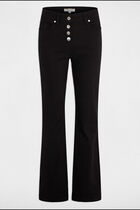 Buttoned bootcut trousers black women