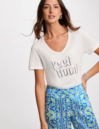 Slogan T-shirt white women