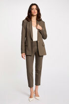 Pantalon cigarette 7/8ème vert kaki femme