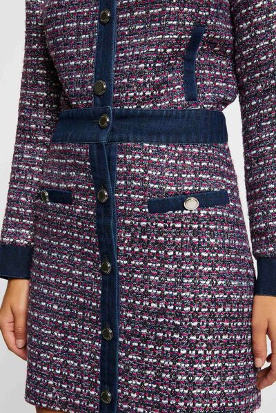 A-line skirt with denim details multico ladies'