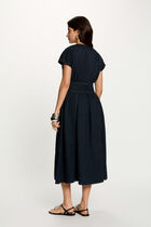 Mid-length denim dress blue women