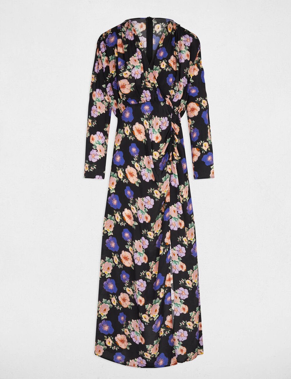 Satin long dress multicolor women