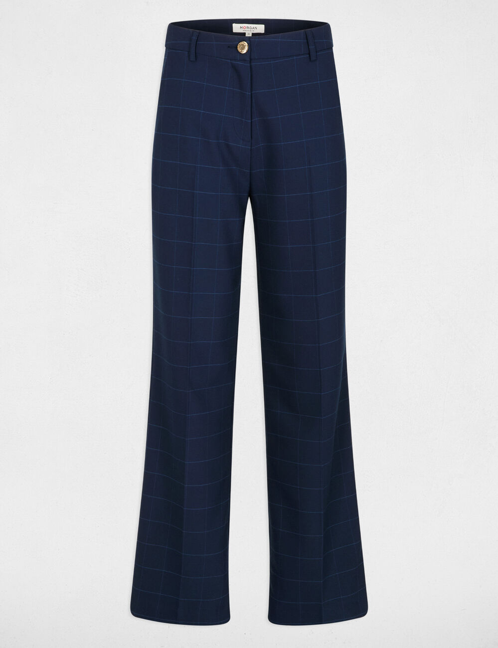 High-waisted trousers navy blue women