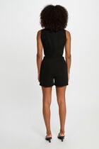 Combishort sans manches noir femme