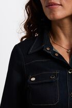 Robe 3/4 boutonnée denim brut femme