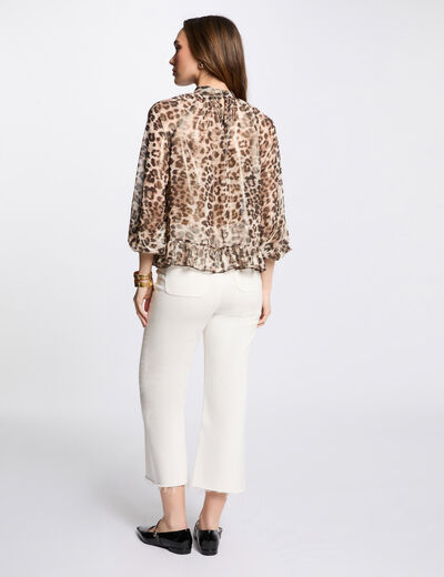 3/4-length sleeved blouse multicolor women