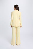 Jacket with tailored collar light yellow women
