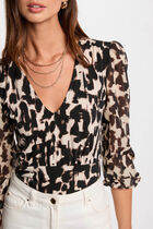 3/4 sleeve T-shirt multicolor women
