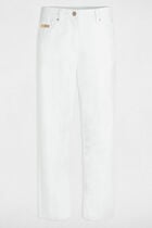 Cropped straight jeans ecru women