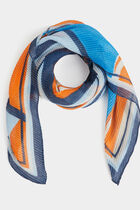 Pleated printed scarf multicolor women