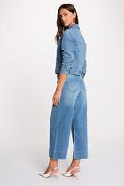 Cropped denim jacket denim stone women