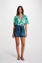 Short-sleeved blouse multicolor women