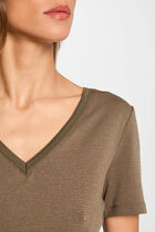 Short-sleeved t-shirt khaki green women