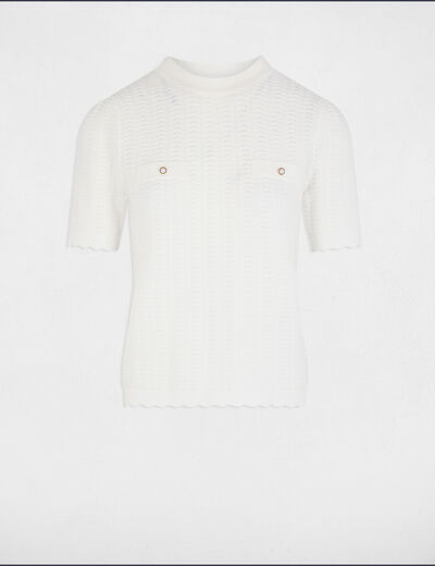 Short-sleeved jumper white women