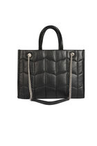 Quilted shopper bag black women