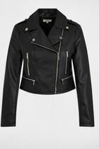 Straight jacket notched lapel collar black women