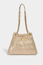 Sac métallisé jaune or femme