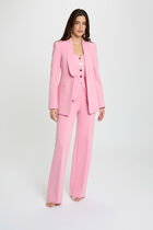 Shawl collar blazer light pink women