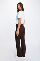 Bootcut trousers dark brown women