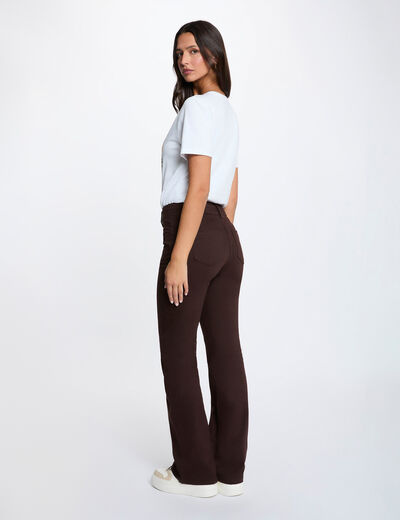 Bootcut trousers dark brown women