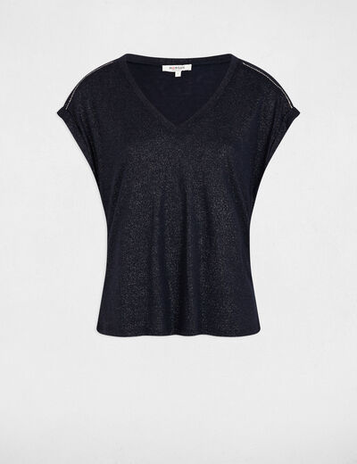 Short-sleeved t-shirt navy blue women