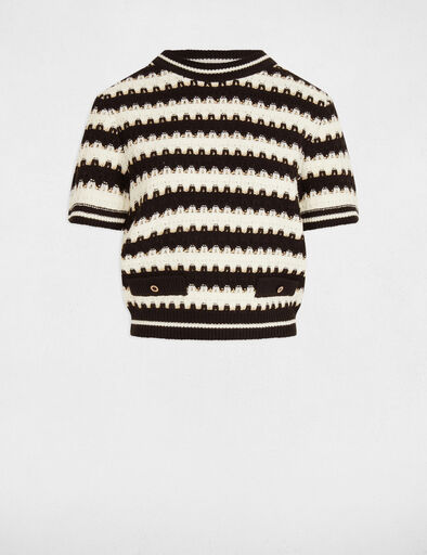 pull manches courtes raye blanc femme Pull manches courtes rayé blanc femme
