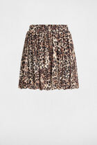 Jupe courte imprimée multicolore femme