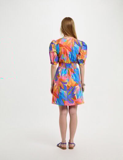 Printed mini A-line dress multicolor women