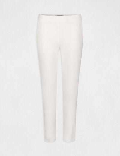 Cropped cigarette trousers ivory women
