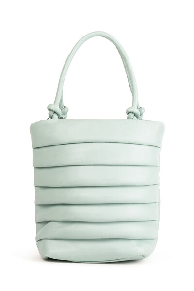 Bucket bag with shirring green ladies'
