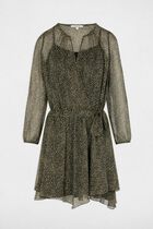 Robe courte évasée imprimée multicolore femme