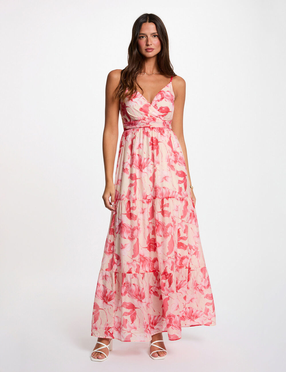 Long wrap dress multicolor women