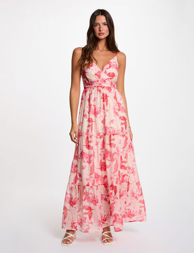 Long wrap dress multicolor women