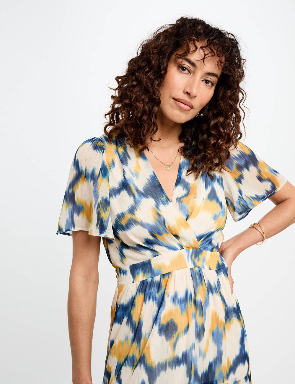 Printed maxi straight dress multicolor women