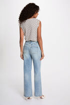 V-neck short-sleeve shirt ivory women