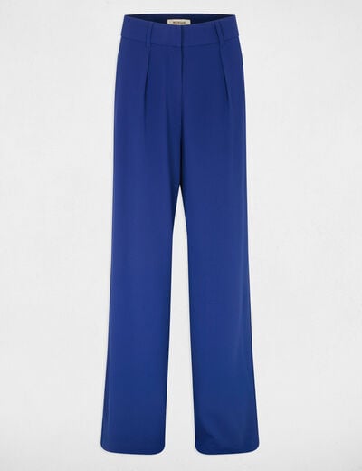 Wide-leg trousers petroleum blue women